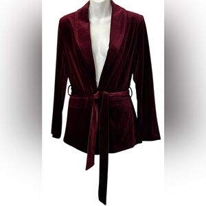 NWT C by One Wine Velvet Jacket SZ XS